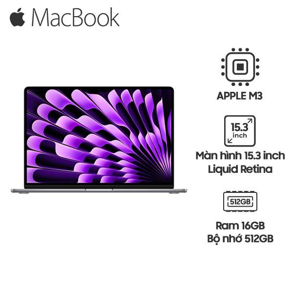 MacBook Air 2024 15 Inch Chip M3 16GB/512GB SSD | Chính Hãng Apple Việt Nam