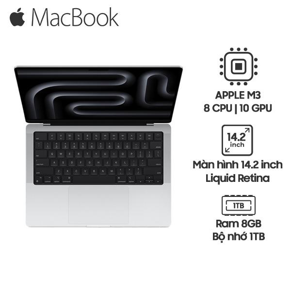 MacBook Pro 2023 14 Inch Chip M3 8GB/1TB SSD | Chính Hãng Apple Việt Nam