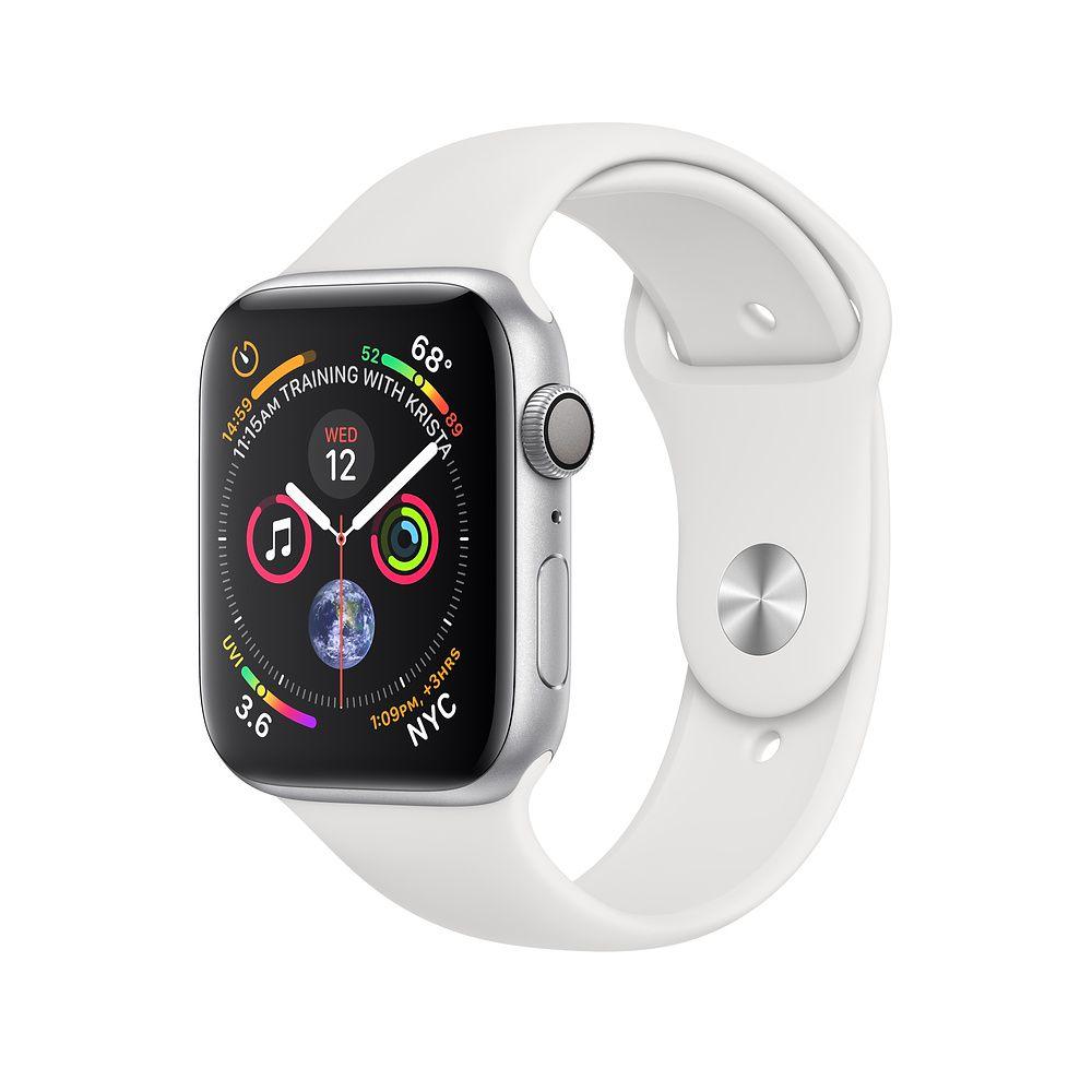 Apple Watch Series 4 40mm GPS Silver Aluminum Case White Sport Band MU642 MỚI
