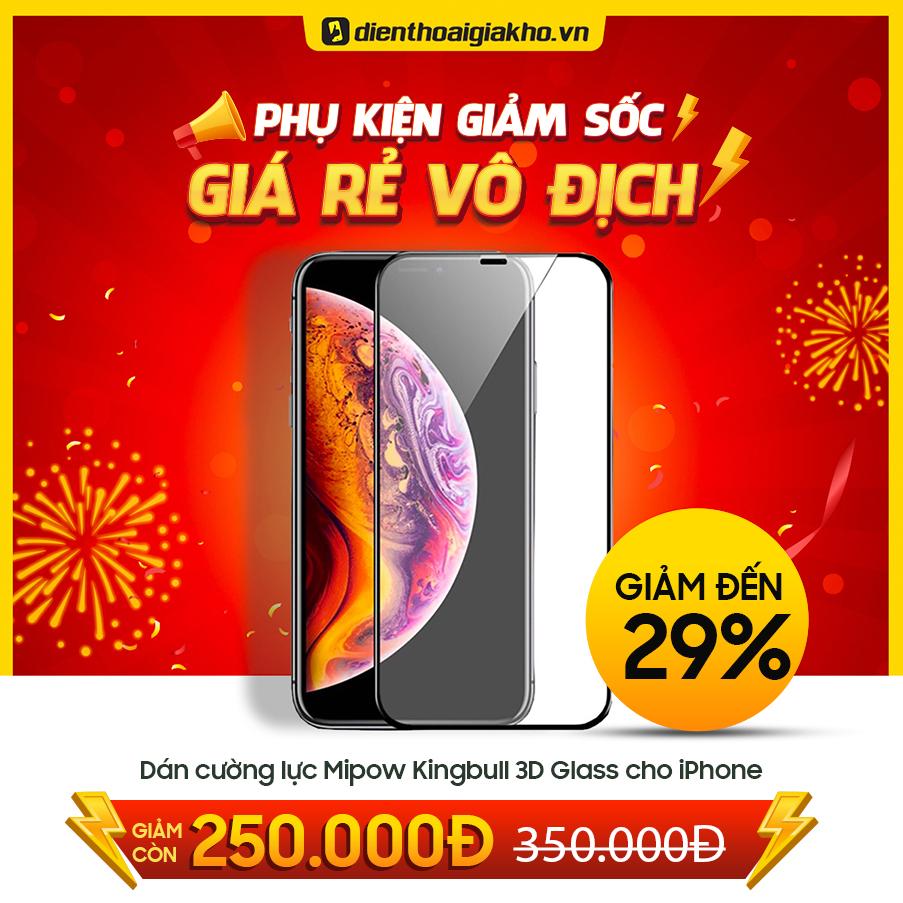 Miếng dán cường lực iPhone 11 Pro Max Mipow Kingbull 3D