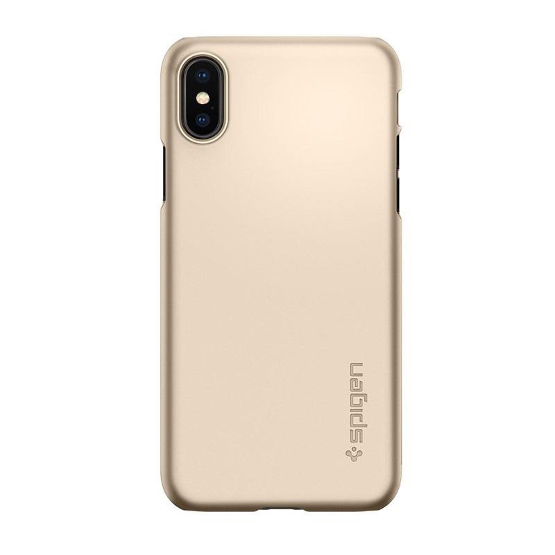 Ốp lưng iPhone X Spigen Thin Fit Champagne Gold (057CS22111)