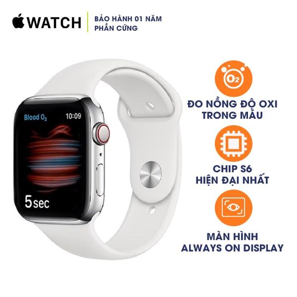 Apple Watch Series 6 40mm LTE Stainless Steel Case with Sport Band