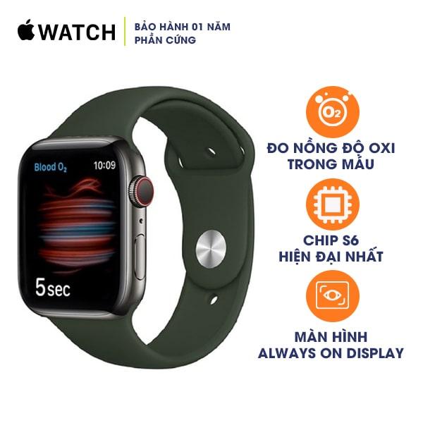 Apple Watch Series 6 40mm LTE Stainless Steel Case with Sport Band