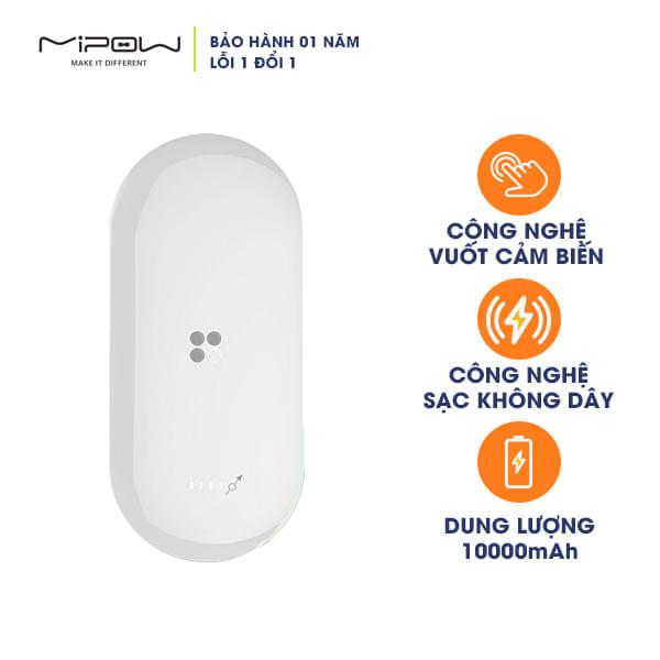 Pin Sạc Dự Phòng Không Dây Mipow Power Cube X3 10000mAh - Hàng Chính Hãng Nguyên Hộp 