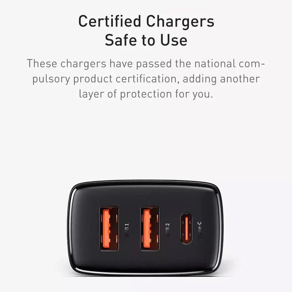 Củ Sạc Baseus Compact Quick Charger 2U+C 30W US