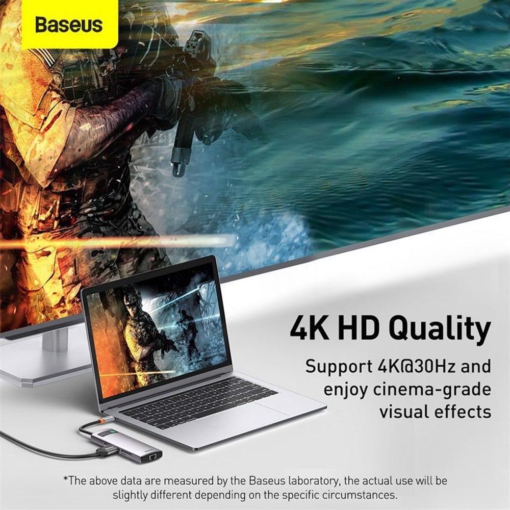 Cổng chuyển Baseus Metal Gleam Series 5-in-1