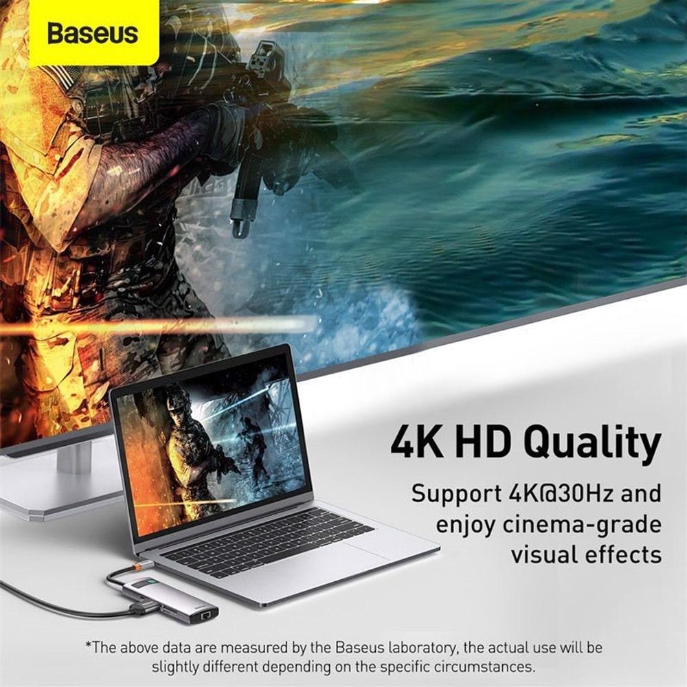 Cổng chuyển Baseus Metal Gleam Series 6-in-1