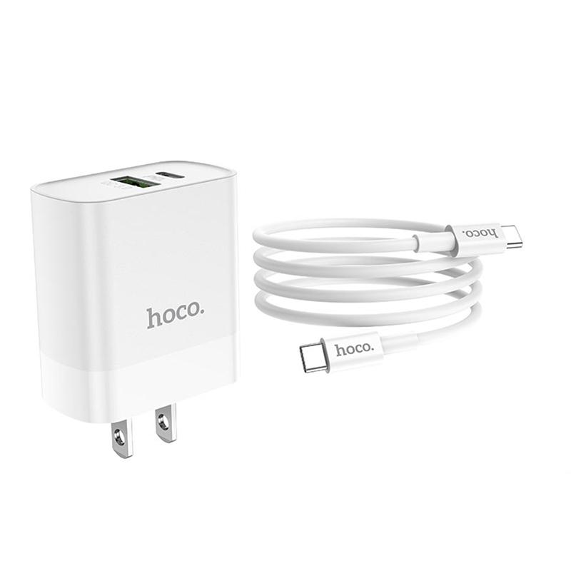 Bộ Củ Sạc Hoco C80 Kèm Cáp Sạc Type C to Type C