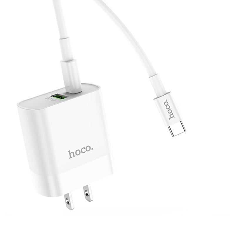 Bộ Củ Sạc Hoco C80 Kèm Cáp Sạc Type C to Type C
