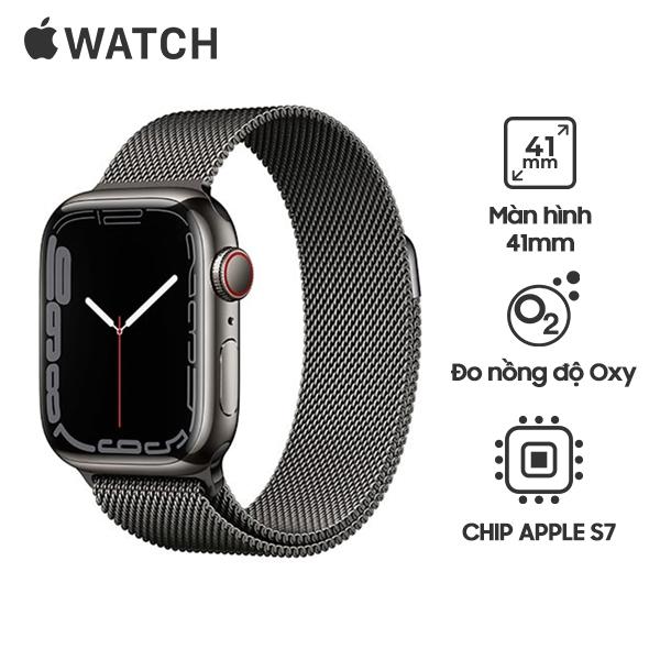 Apple Watch Series 7 41mm LTE Viền Thép Dây Thép Chính Hãng