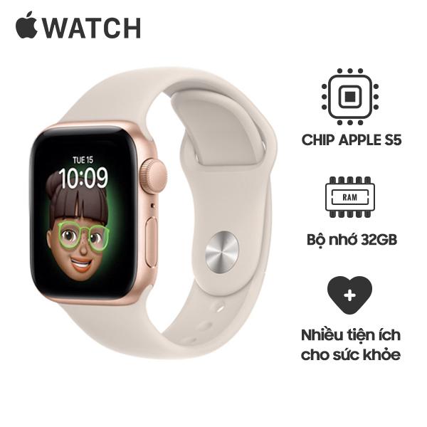 Apple Watch SE 44mm GPS Viền Nhôm Dây Cao Su Chính Hãng VN/A