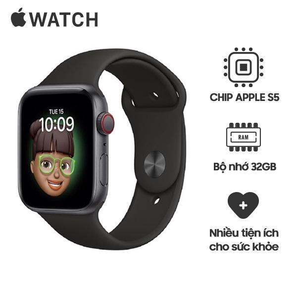 Apple Watch SE 44mm LTE Viền Nhôm Dây Cao Su Chính Hãng