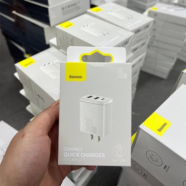 Củ Sạc Baseus Compact Quick Charger 2U+C 30W CN