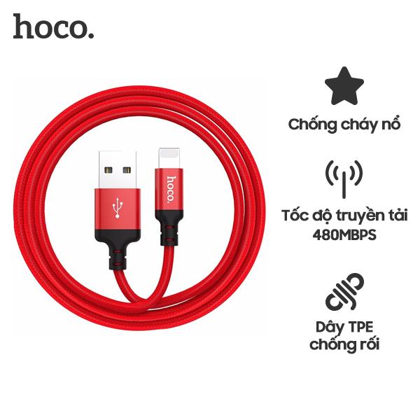 Cáp sạc Lightning HOCO X14/X38 1m (Hàng Chính Hãng)