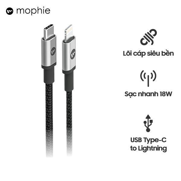 Cáp sạc Mophie USB-C to Lightning 1M