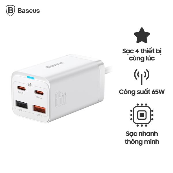 Bộ Sạc Nhanh Baseus 65W GaN3 Pro Desktop Fast Charger 4 in 1