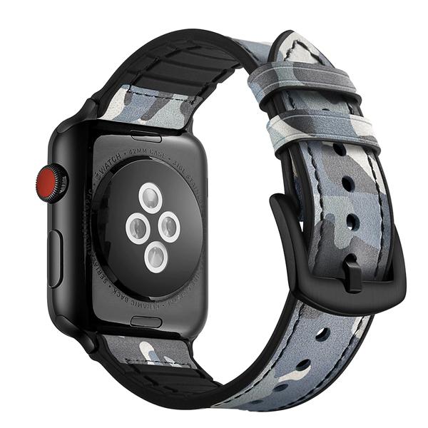 Dây đeo Jinya Camouflage Leather cho Apple Watch - 42mm&44mm