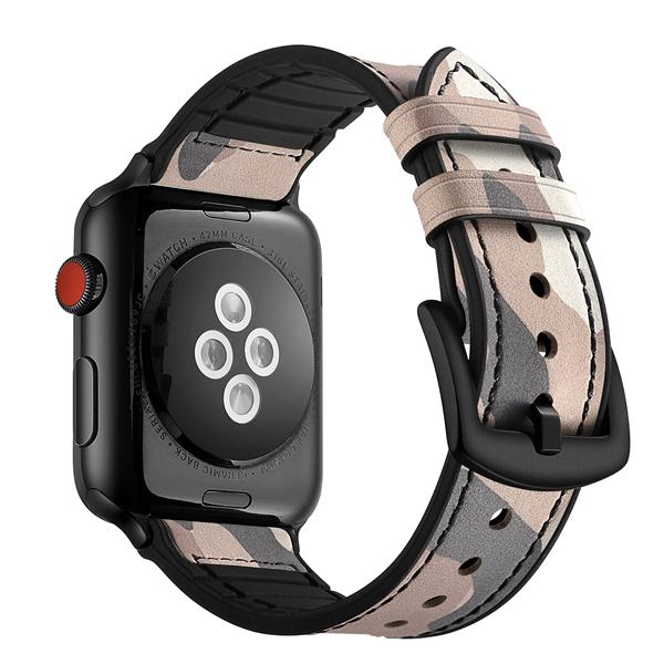 Dây đeo Jinya Camouflage Leather cho Apple Watch - 42mm&44mm