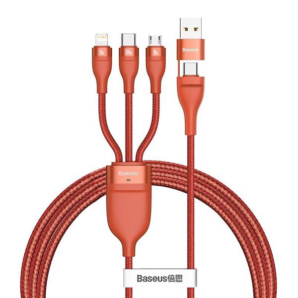 Dây Cáp Sạc Nhanh Baseus Cổng USB Type C 3 Trong 1 100W Cho Iphone Dài 1.2M