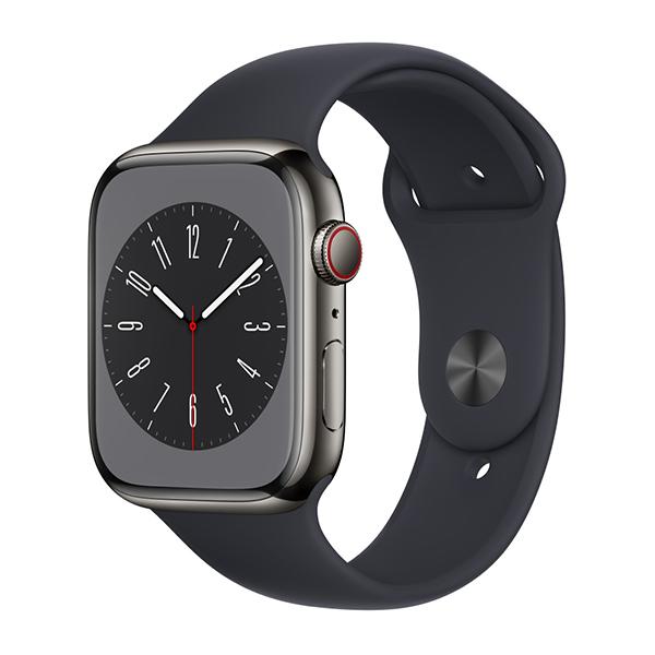 Apple Watch Series 8 45mm Viền Thép Dây Cao Su Chính Hãng