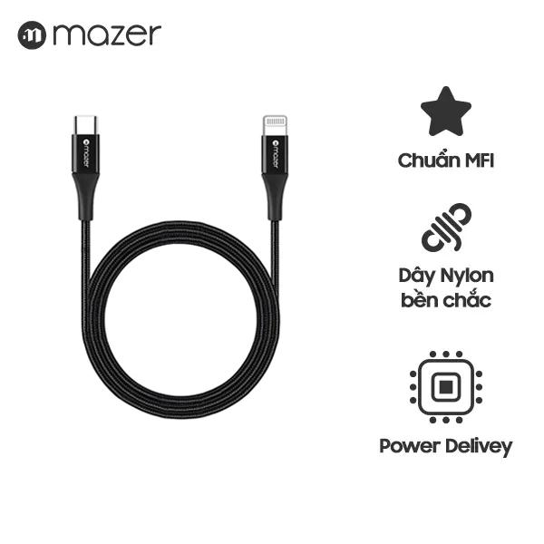 Cáp Sạc Mazer Alu Dura Tek 30W USC-C to Lightning 1.2M
