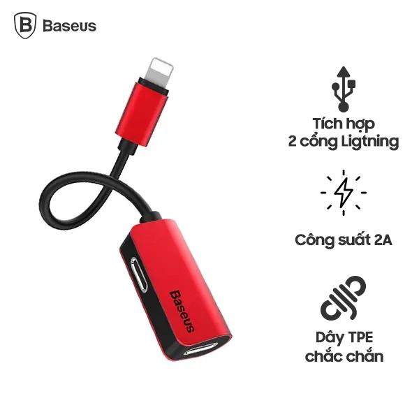Bộ Chia Cổng Lightning 1 Thành 2 Baseus L37