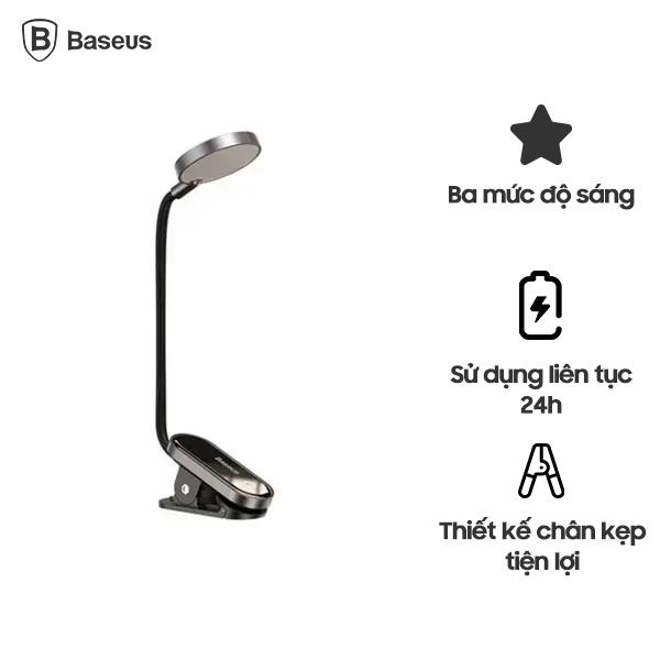 Đèn Đọc Sách Mini, Pin Sạc Tiện Dụng Baseus Comfort Reading Mini Clip Lamp