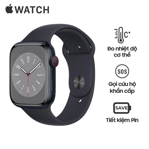 Apple Watch Series 8 41mm LTE Viền Nhôm Chính Hãng VN/A