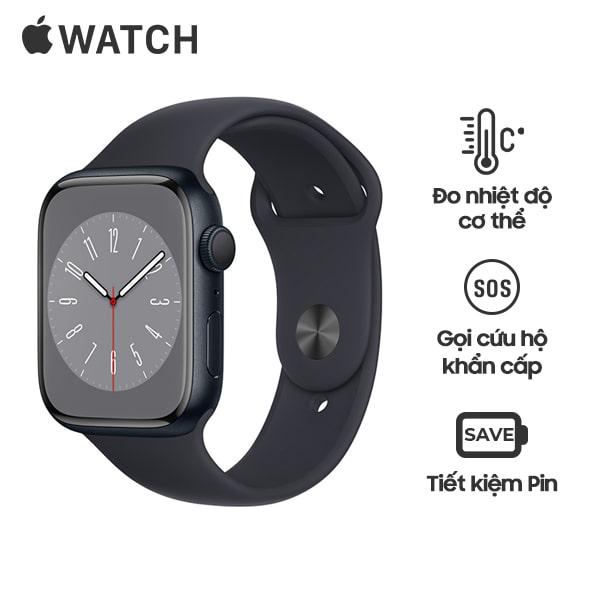 Apple Watch Series 8 45mm GPS Viền Nhôm Chính Hãng