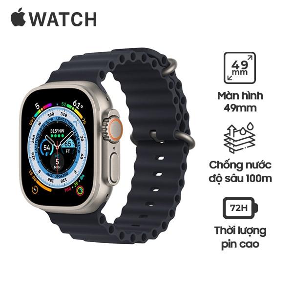 Apple Watch Ultra 49mm LTE Viền Titanium Dây Ocean Chính Hãng VN/A