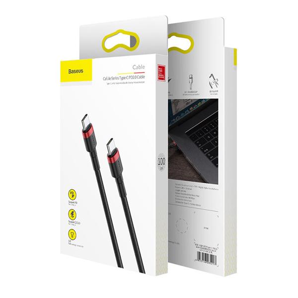 Cáp Sạc Nhanh Baseus Cafule 1M Type-C to Type-C PD 2.0 60W