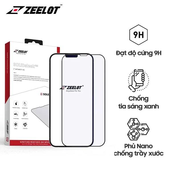 Miếng Dán Cường Lực Chống Tia Sáng Xanh Solidsleek Zeelot cho iPhone 13 Series
