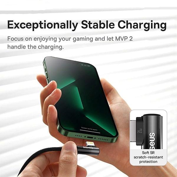 Cáp sạc nhanh iPhone 90 độ Baseus MVP 2 Elbow-shaped Type-C to Lightning 20W 1M