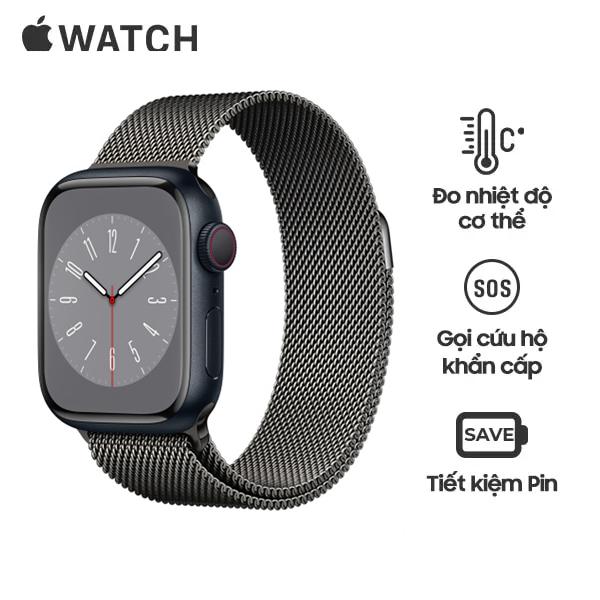 Apple Watch Series 8 41mm LTE Viền Nhôm Mới Trần