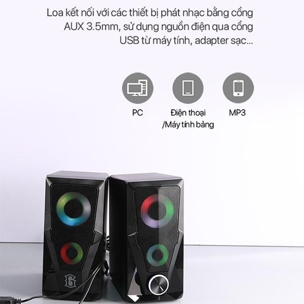 Loa Máy Tính ROBOT RS200 Hiệu Ứng RGB LED Đổi Màu