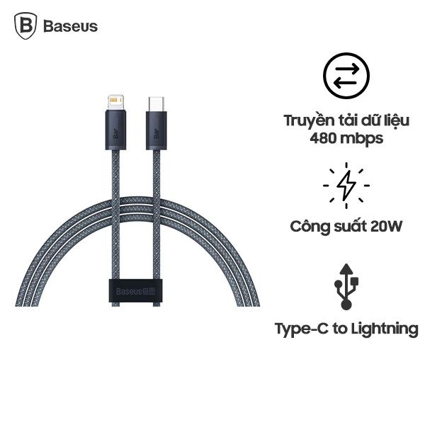 Dây Cáp Sạc Nhanh Baseus Dynamic Cổng Type-C cho iPhone 20W 1m