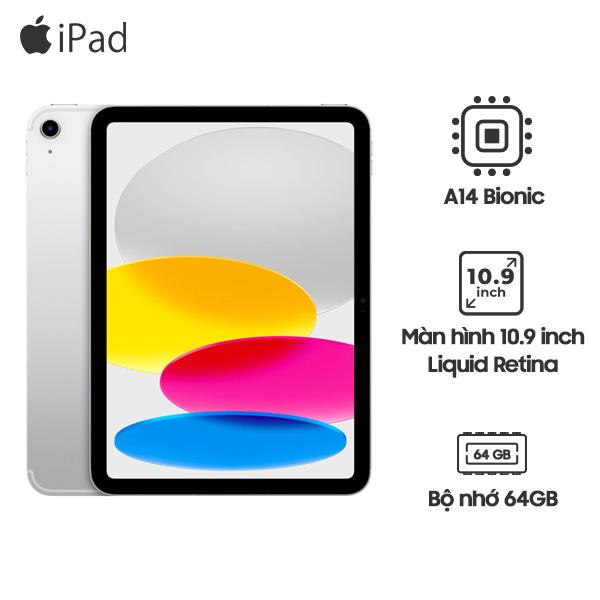 iPad Gen 10 10.9 inch Wifi 5G 64GB Likenew Fullbox