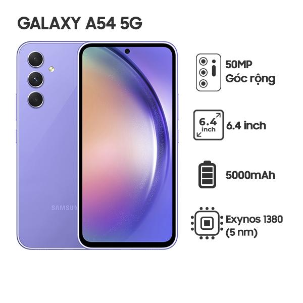 Galaxy A54 5G 128GB chính hãng giảm 1.2 triệu, trả góp 0%