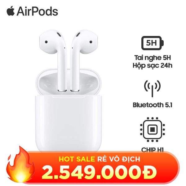 Tai nghe Apple AirPods 2 Hộp Sạc Có Dây Chính Hãng VN/A