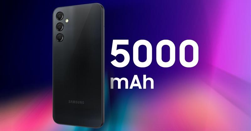 Samsung Galaxy A24 c&oacute; vi&ecirc;n pin khủng 5000mAh