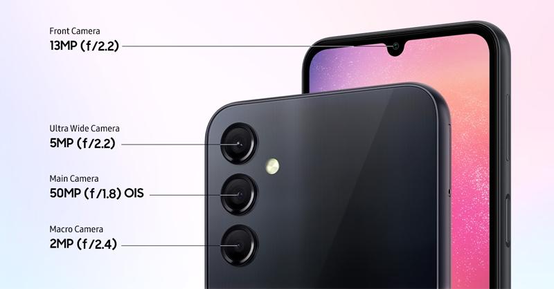 Cụm camera ấn tượng tr&ecirc;n Samsung Galaxy A24