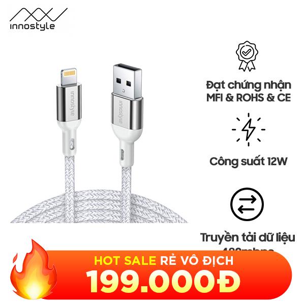 Cáp Innostyle Powerflex USB-A to Lightning MFI 1.5m