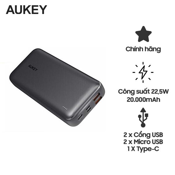 Pin Dự Phòng AUKEY 20.000mAh 22.5W PB-N74S