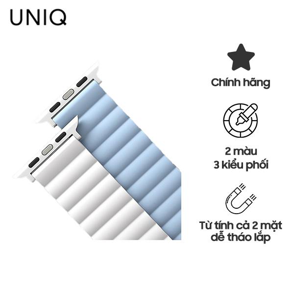 Dây Đeo UNIQ Revix Reversible Magnetic Silicone Strap (42/44/45mm) Chính Hãng