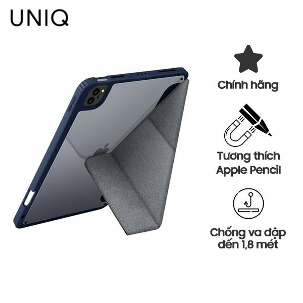 Ốp UNIQ Moven Antimicrobial Charcoal cho iPad Pro 11 inch Chính Hãng