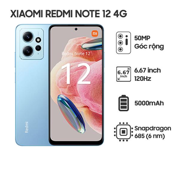 Xiaomi Redmi Note 12 4G 8GB/128GB Chính Hãng