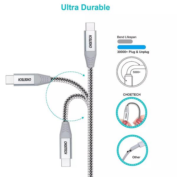 Dây Cáp CHOETECH C To C 1.8m 60W