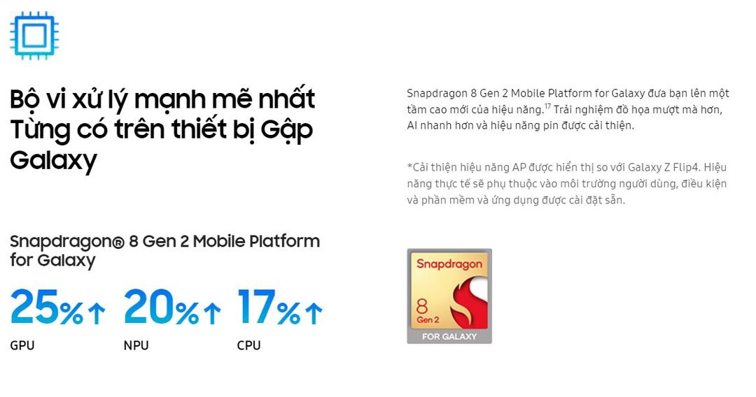 chip set snapdragon Samsung Galaxy Z Flip 5