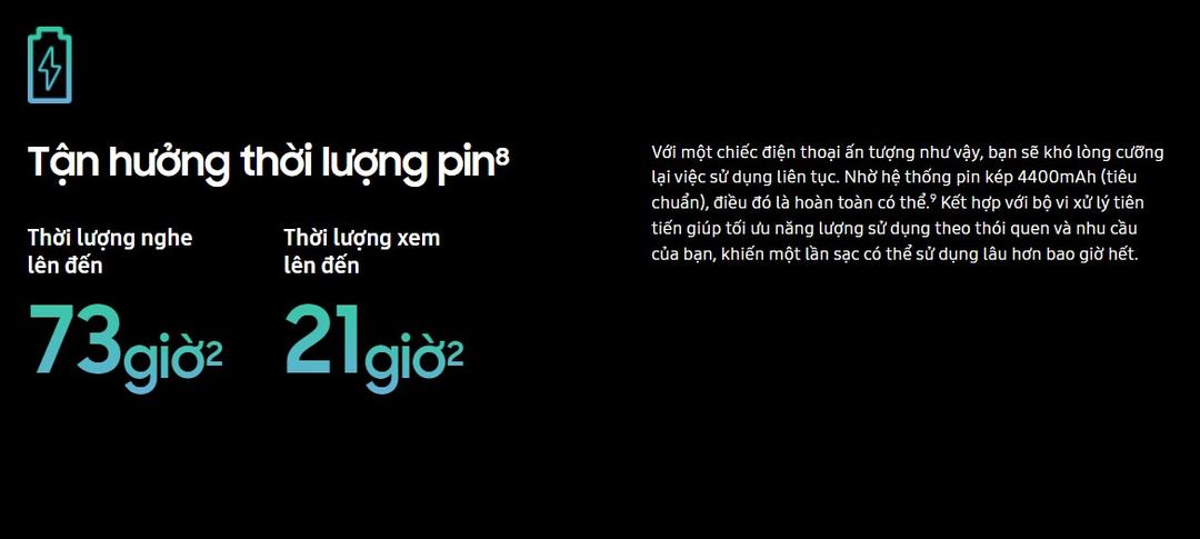 thời lượng pin Samsung Galaxy Z Fold 5