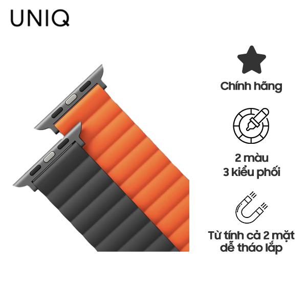 Dây Đeo UNIQ Revix Reversible Magnetic Silicone Strap (42/44/45mm) Chính Hãng